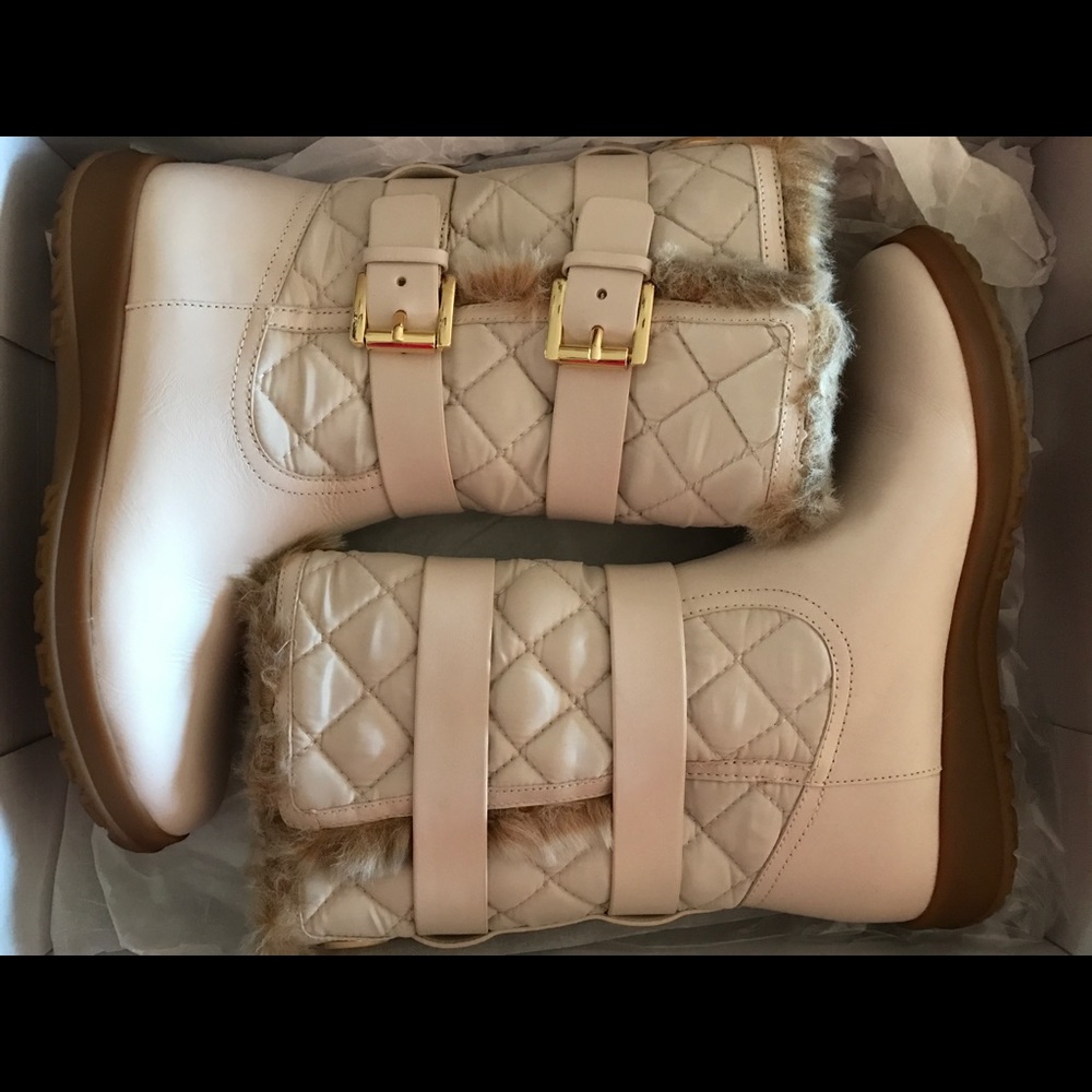 Michael Kors Aaran Vanilla Faux Fur Boot New